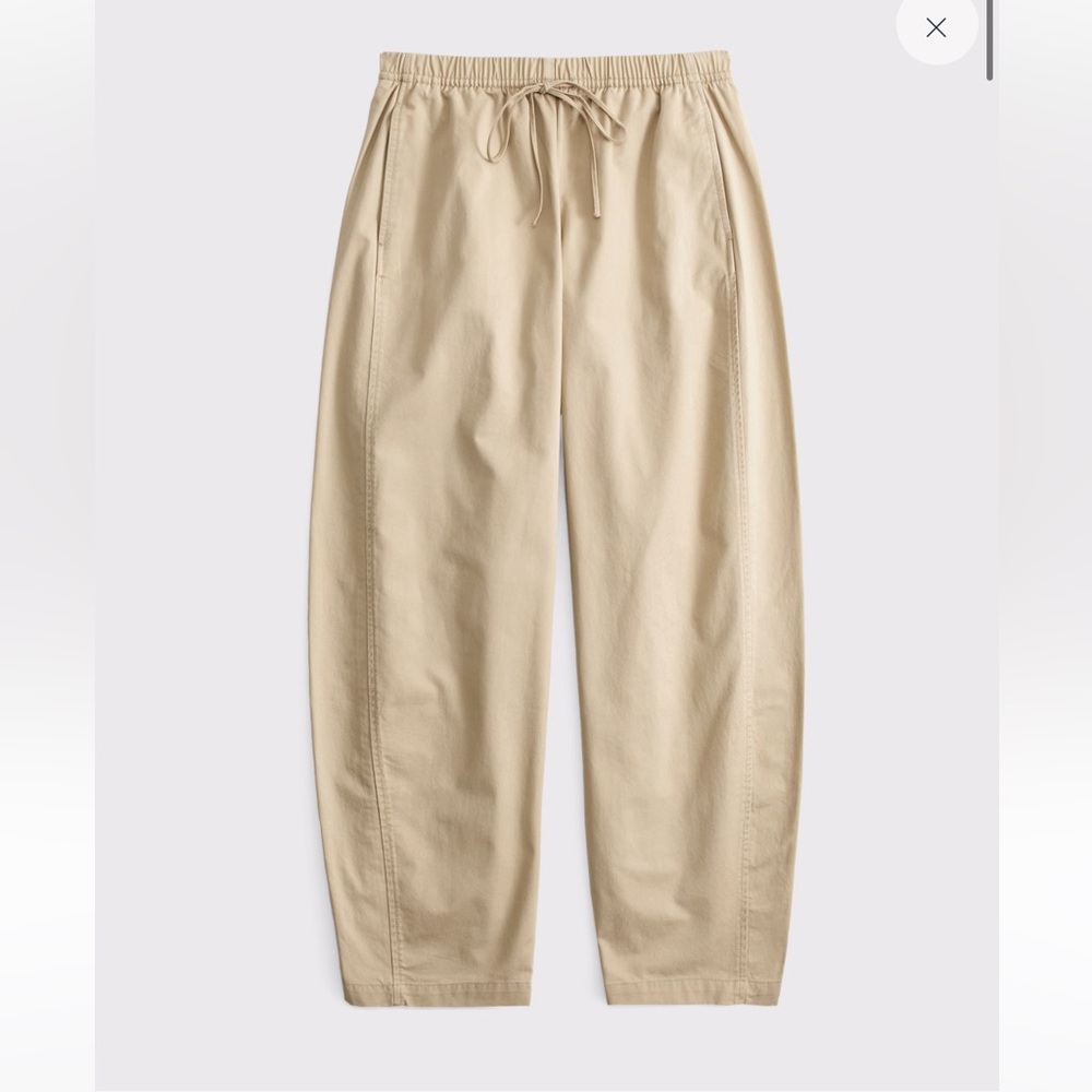 Abercrombie & Fitch Tan Barrel Pull On Pant
